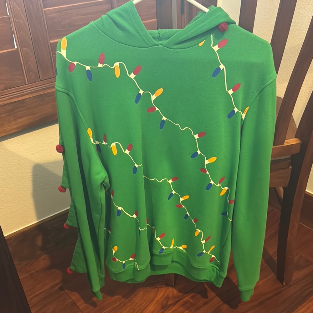 Target Green Holiday Sweater with Multicolor Lights